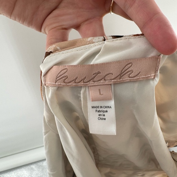 Anthropologie Hutch Blaise Wrap Dress in Animal Print Coffee Size Large - Picture 4 of 5